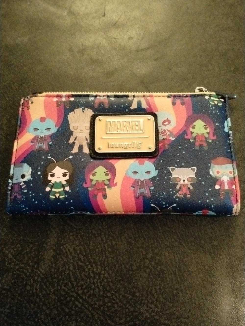 Marvel Loungefly Guardians Wallet - Navy with Multicolor Characters NWOT 6x4inch